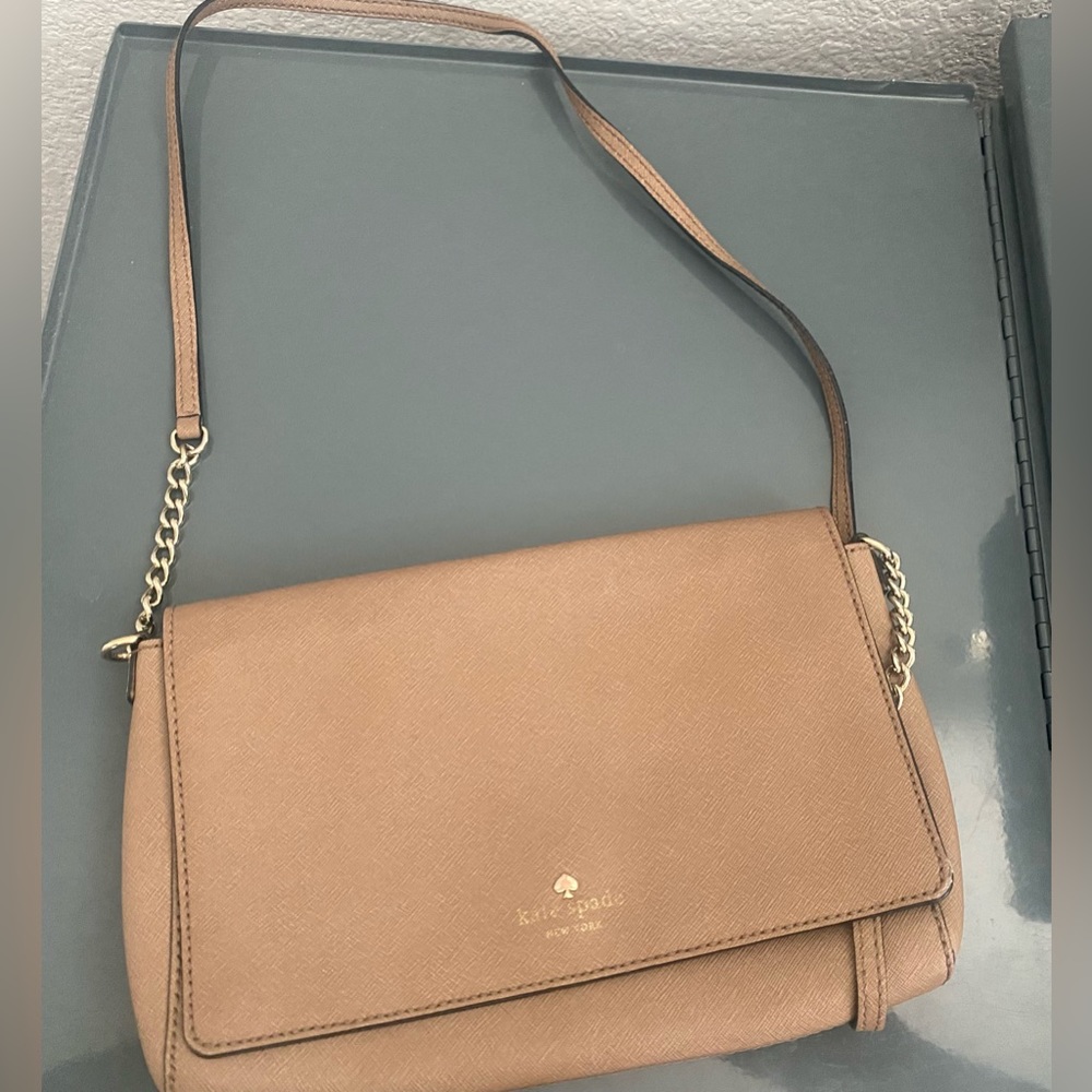 kate spade Tan / Beige crossbody purse